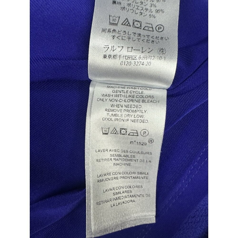 Lauren Ralph Lauren Elbow Ruffle Sleeve Dress in Royal Purple Size 12 - Picture 6 of 15